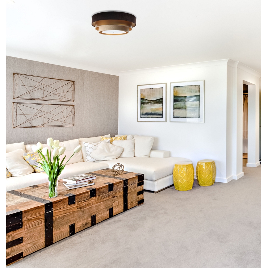 Ceiling light TRINITI 2xE27/60W/230V brown/gold/beige