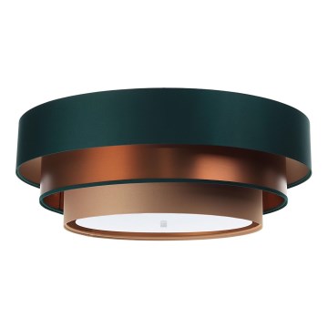 Ceiling light TRINITI 2xE27/60W/230V green/copper/brown
