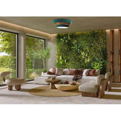 Ceiling light TRINITI 2xE27/60W/230V green/gold