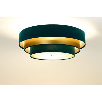 Ceiling light TRINITI 2xE27/60W/230V green/gold