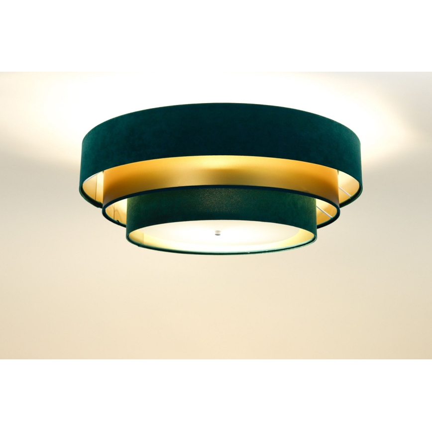 Ceiling light TRINITI 2xE27/60W/230V green/gold