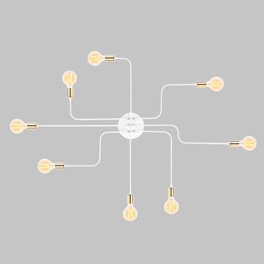 Ceiling light TRUVA 8xE27/40W/230V white/gold