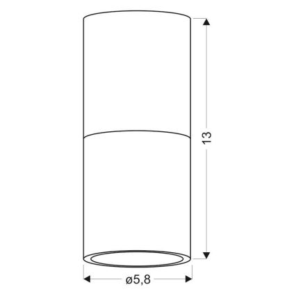 Ceiling light TUBA 1xGU10/50W/230V white