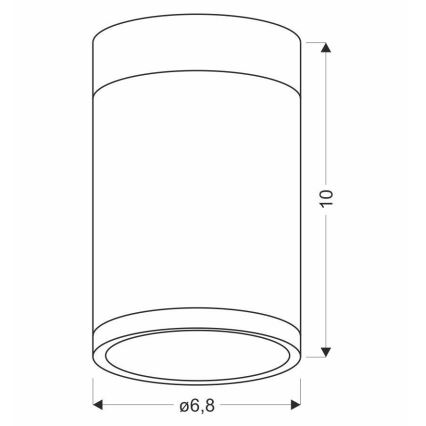 Ceiling light TUBA GU10/15W/230V
