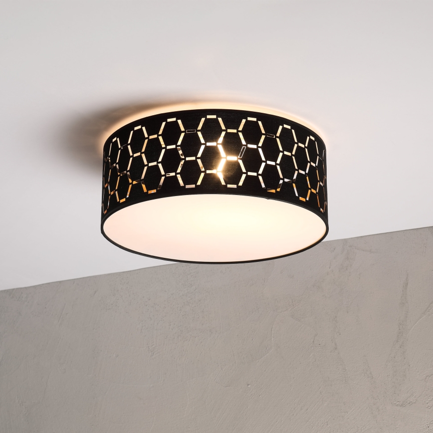 Ceiling light ULLE 1xE27/15W/230V Ø 35 cm black