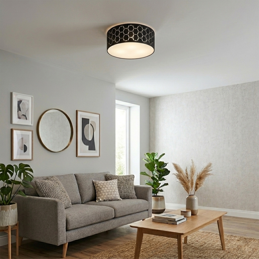 Ceiling light ULLE 1xE27/15W/230V Ø 35 cm black