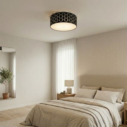 Ceiling light ULLE 1xE27/15W/230V Ø 35 cm black