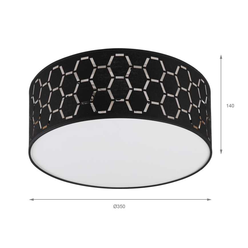 Ceiling light ULLE 1xE27/15W/230V Ø 35 cm black