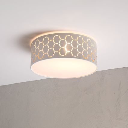 Ceiling light ULLE 1xE27/15W/230V Ø 35 cm white