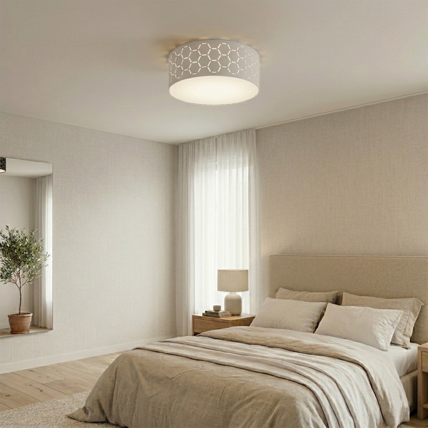 Ceiling light ULLE 1xE27/15W/230V Ø 35 cm white