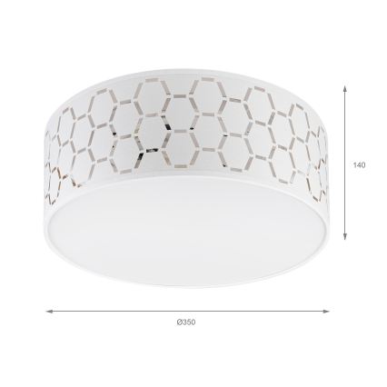 Ceiling light ULLE 1xE27/15W/230V Ø 35 cm white