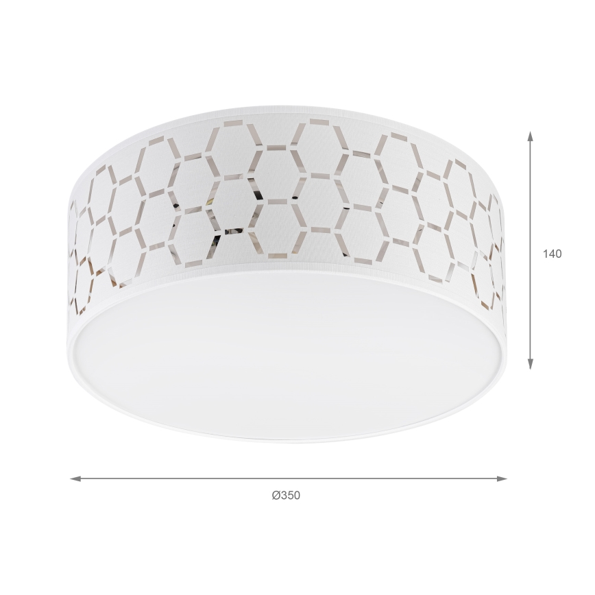 Ceiling light ULLE 1xE27/15W/230V Ø 35 cm white