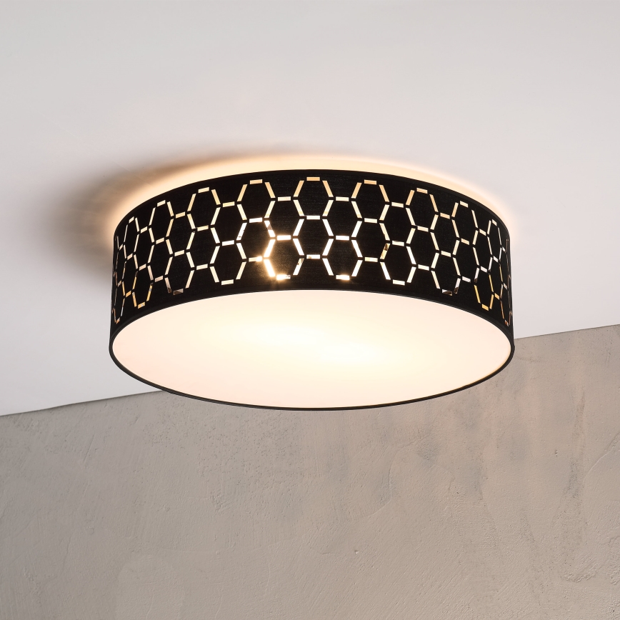 Ceiling light ULLE 2xE27/15W/230V Ø 45 cm black