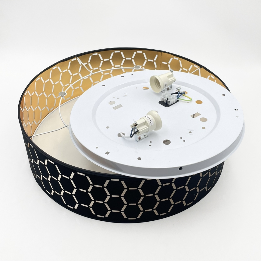 Ceiling light ULLE 2xE27/15W/230V Ø 45 cm black