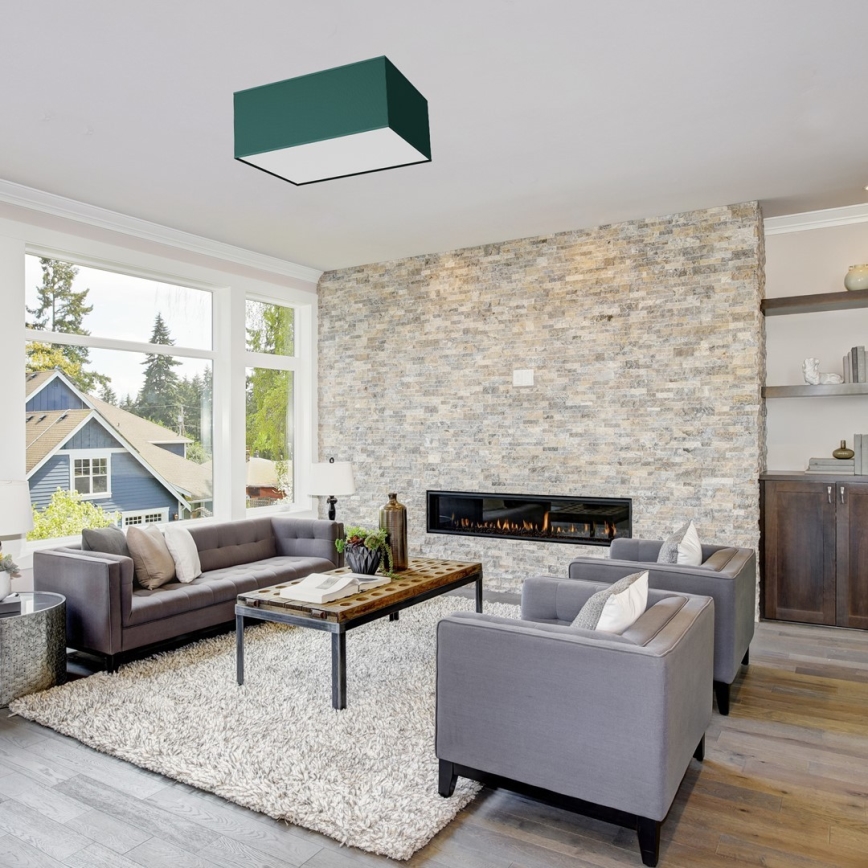 Ceiling light VERDE 2xE27/60W/230V 40x40 cm green
