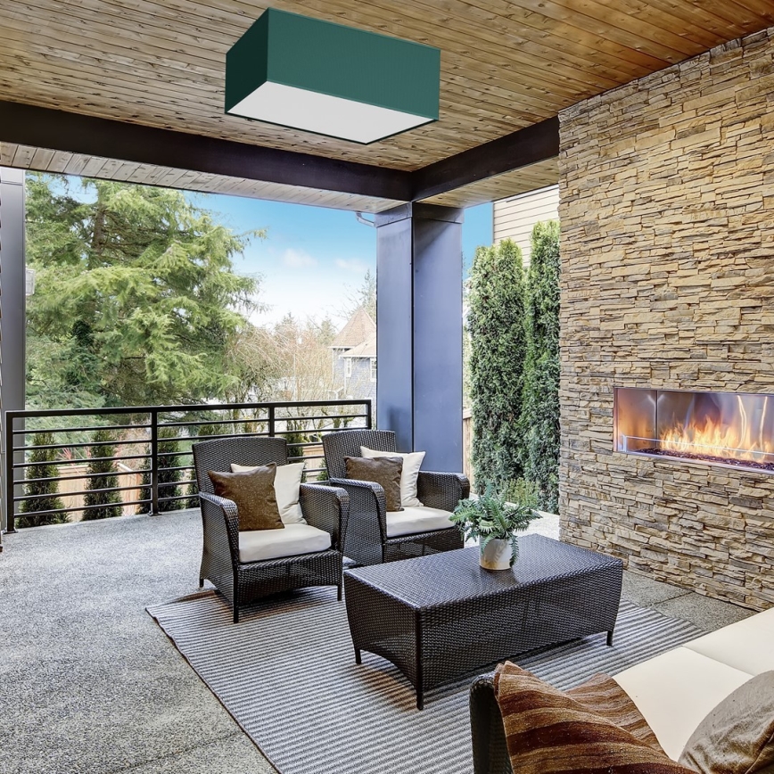 Ceiling light VERDE 3xE27/60W/230V 50x50 cm green