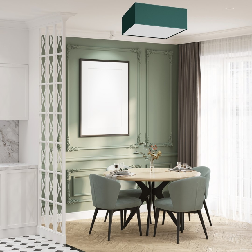 Ceiling light VERDE 3xE27/60W/230V 50x50 cm green