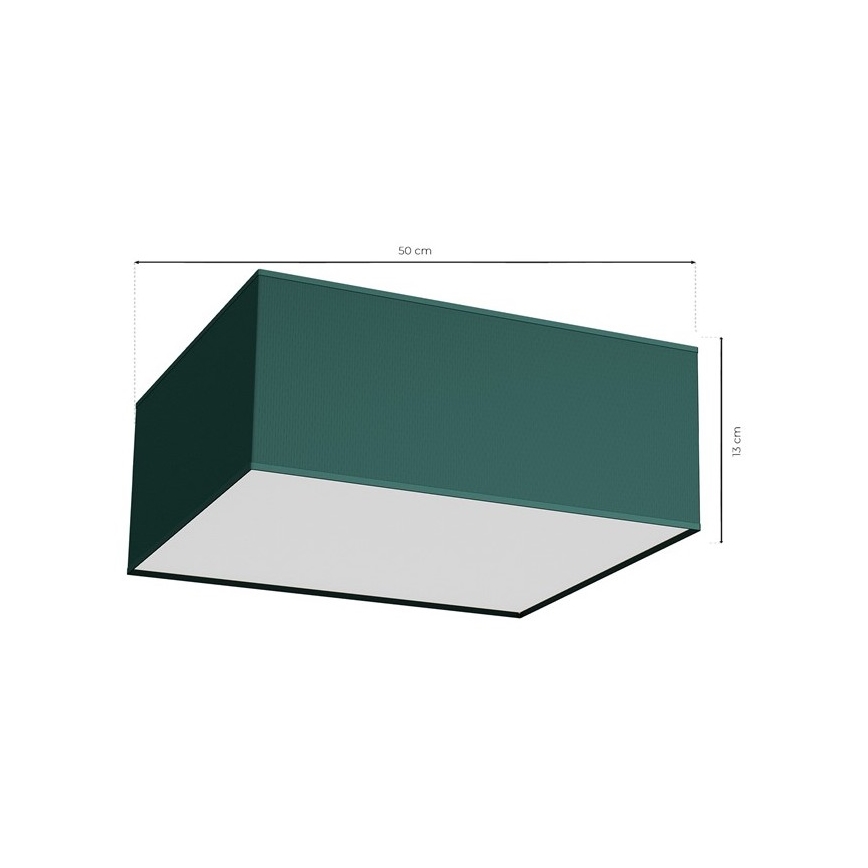 Ceiling light VERDE 3xE27/60W/230V 50x50 cm green