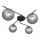Ceiling light VESPA 4xE14/10W/230V black/grey