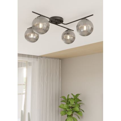 Ceiling light VESPA 4xE14/10W/230V black/grey