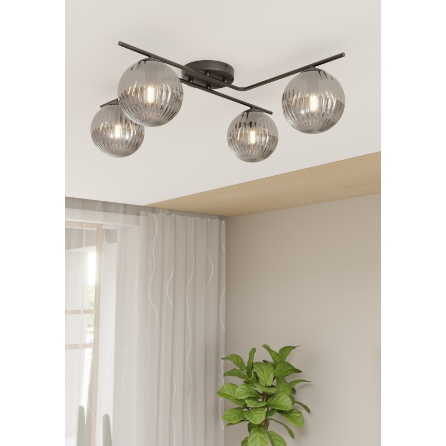 Ceiling light VESPA 4xE14/10W/230V black/grey