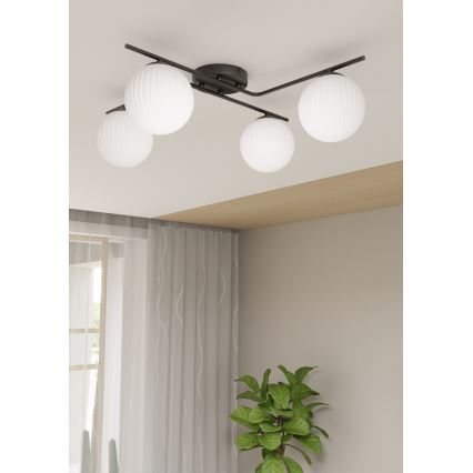 Ceiling light VESPA 4xE14/10W/230V black/white