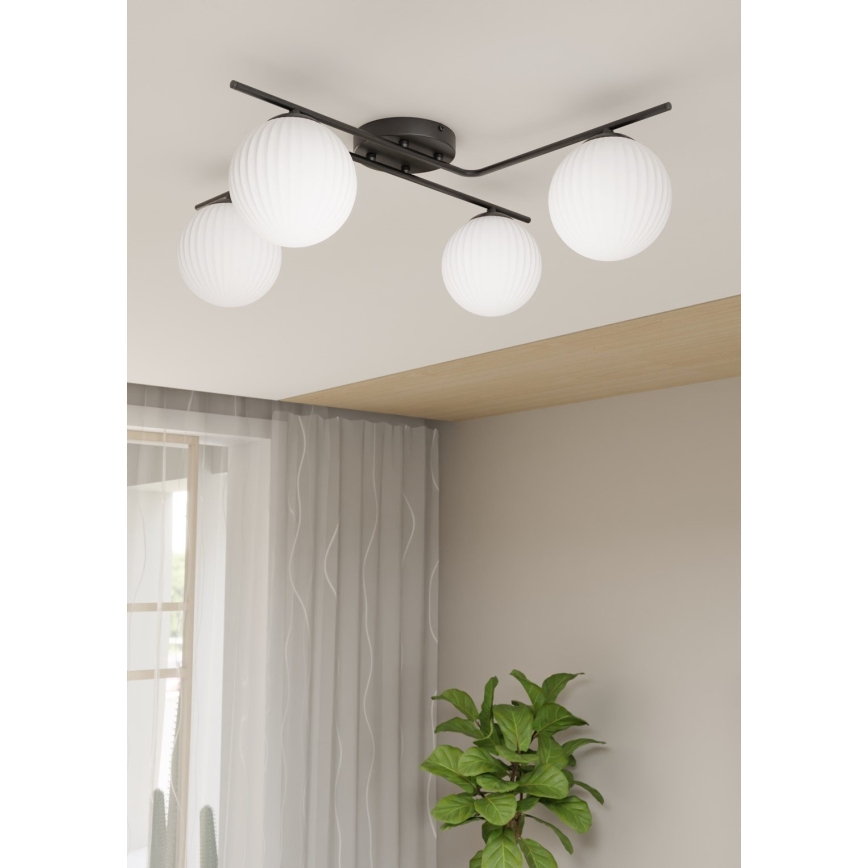 Ceiling light VESPA 4xE14/10W/230V black/white