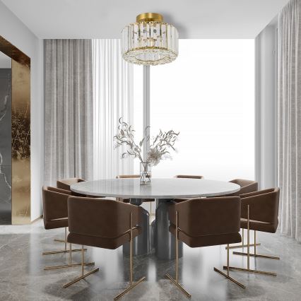 Ceiling light VETRO 1xE27/15W/230V Ø 24.5 cm gold