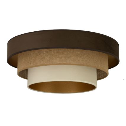 Ceiling light WENTA 1xE27/60W/230V Ø 50 cm brown/jute/beige