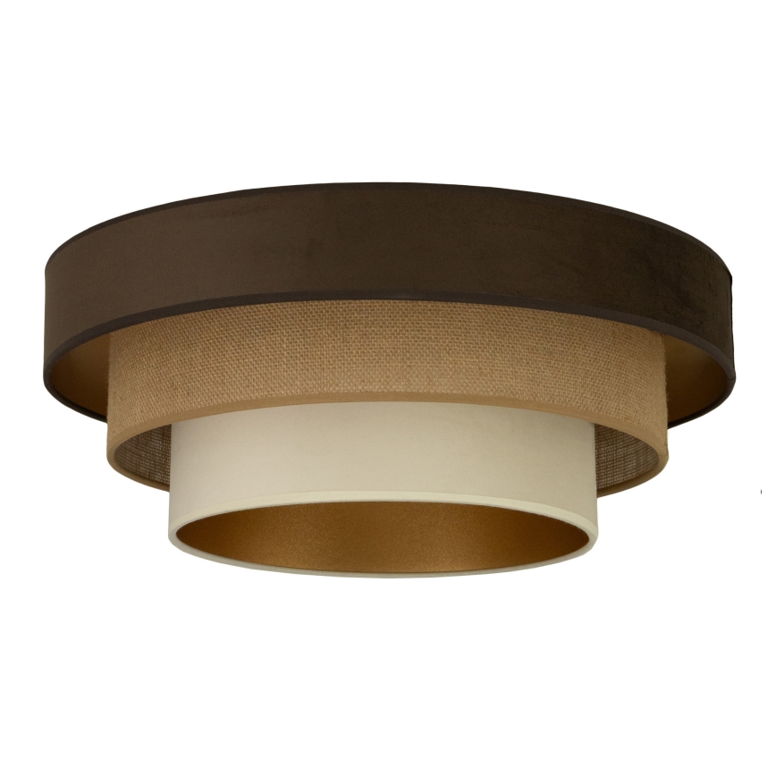 Ceiling light WENTA 1xE27/60W/230V Ø 50 cm brown/jute/beige