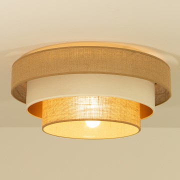 Ceiling light WENTA 1xE27/60W/230V Ø 50 cm jute/beige