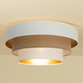 Ceiling light WENTA 1xE27/60W/230V Ø 50 cm white/brown