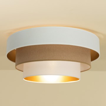 Ceiling light WENTA 1xE27/60W/230V Ø 50 cm white/brown