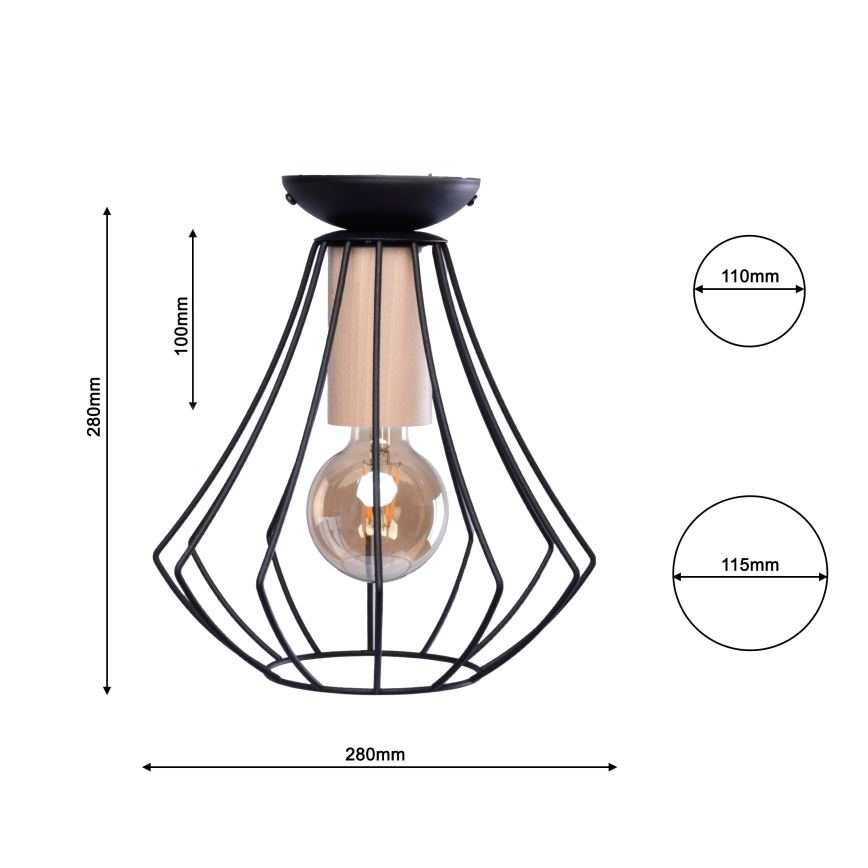 Ceiling light WILL 1xE27/60W/230V