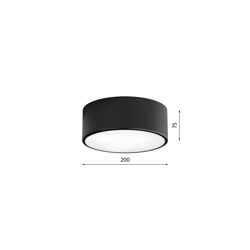 Ceiling light with a sensor CLEO 1xE27/40W/230V d. 20 cm black