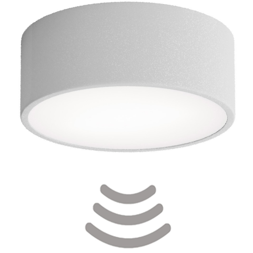 Ceiling light with a sensor CLEO 1xE27/40W/230V d. 20 cm grey