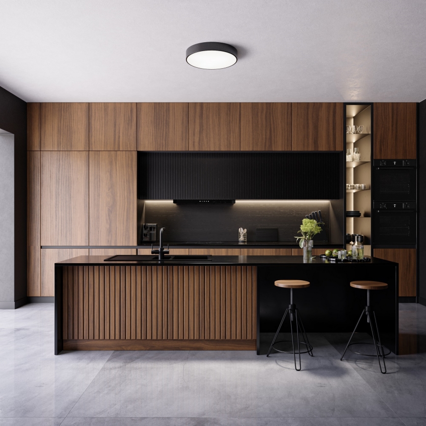 Ceiling light with a sensor CLEO 2xE27/24W/230V d. 30 cm black