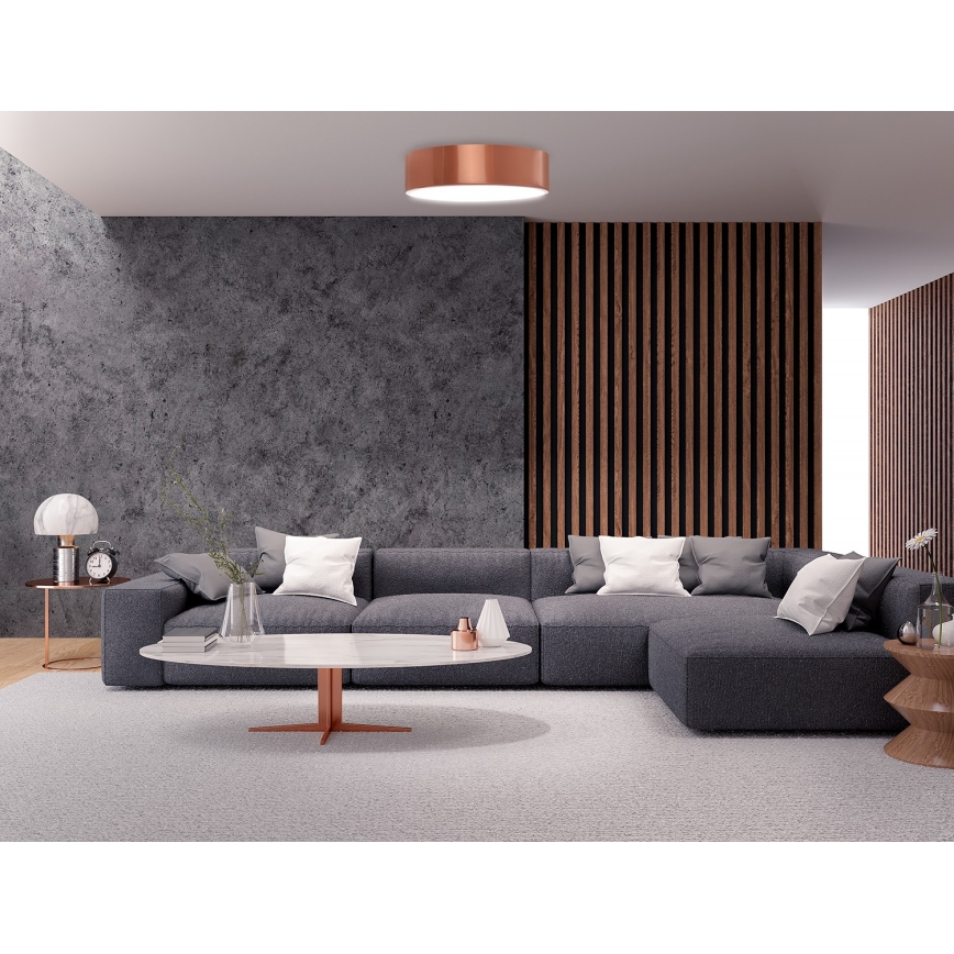 Ceiling light with a sensor CLEO 2xE27/24W/230V d. 30 cm copper