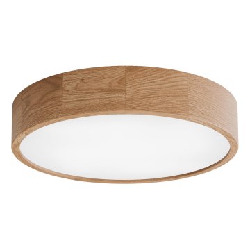 Ceiling light with motion and dusk sensor CLEO 4xE27/24W/230V Ø47.5 cm oak