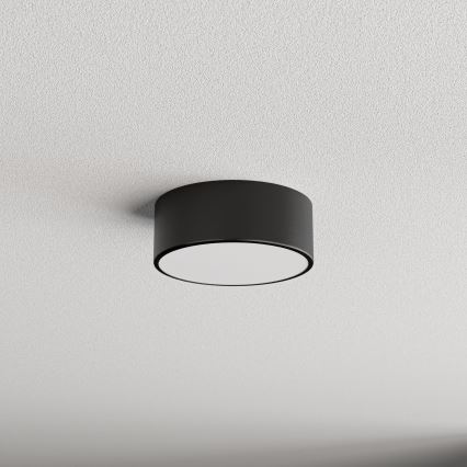 CLEO ceiling light with motion and dusk sensor, 1xE27/40W/230V, Ø 20 cm, black