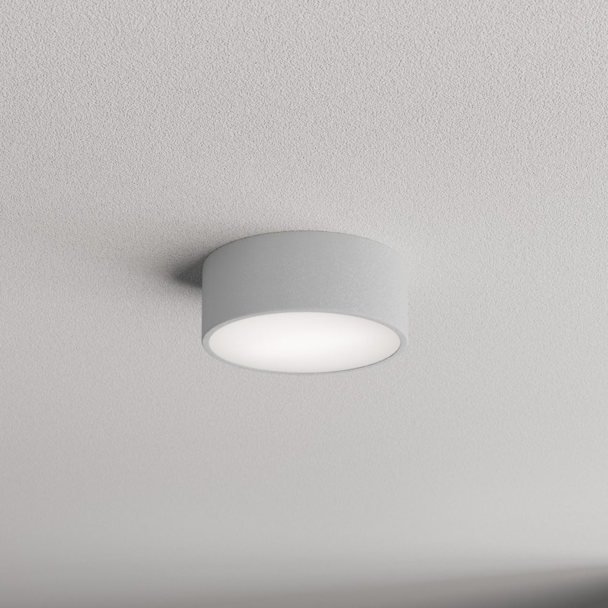 CLEO ceiling light with motion and dusk sensor, 1x E27/40W/230V, Ø 20 cm, grey