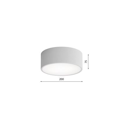 CLEO ceiling light with motion and dusk sensor, 1x E27/40W/230V, Ø 20 cm, grey