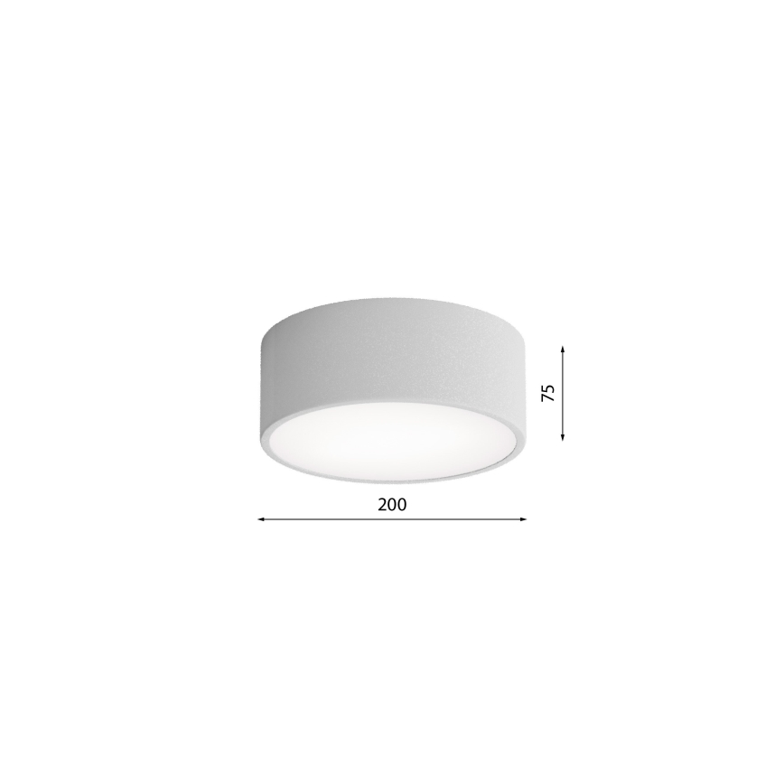 CLEO ceiling light with motion and dusk sensor, 1x E27/40W/230V, Ø 20 cm, grey