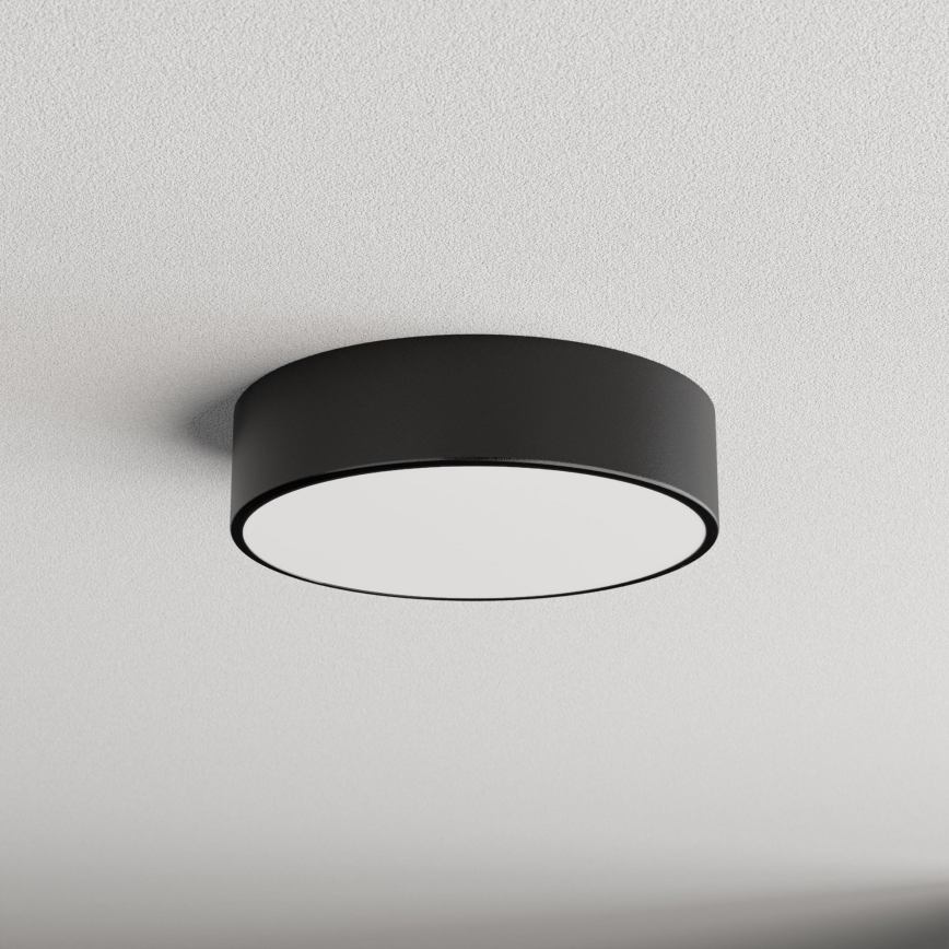 CLEO Ceiling Light with Motion and Dusk Sensor 2xE27/24W/230V Ø 30 cm Black