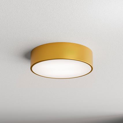 CLEO ceiling light with motion and dusk sensor, 2xE27/24W/230V, dia. 30 cm, gold