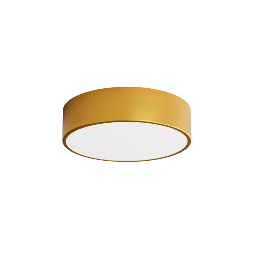 CLEO ceiling light with motion and dusk sensor, 2xE27/24W/230V, dia. 30 cm, gold