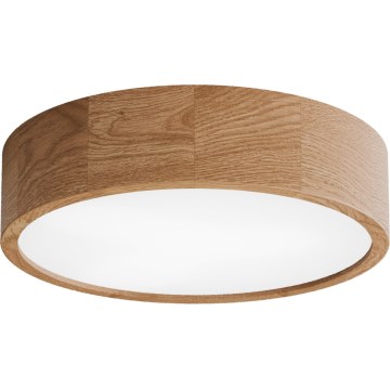 Ceiling light with sensor CLEO, 3× E27 / 24 W / 230 V, Ø 37.5 cm, Oak