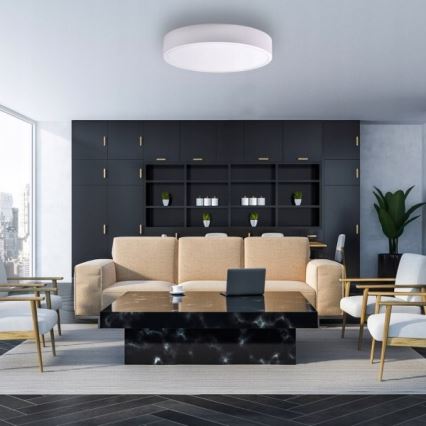 Ceiling light with motion and dusk sensor CLEO 5×E27/24W/230V Ø 60 cm white