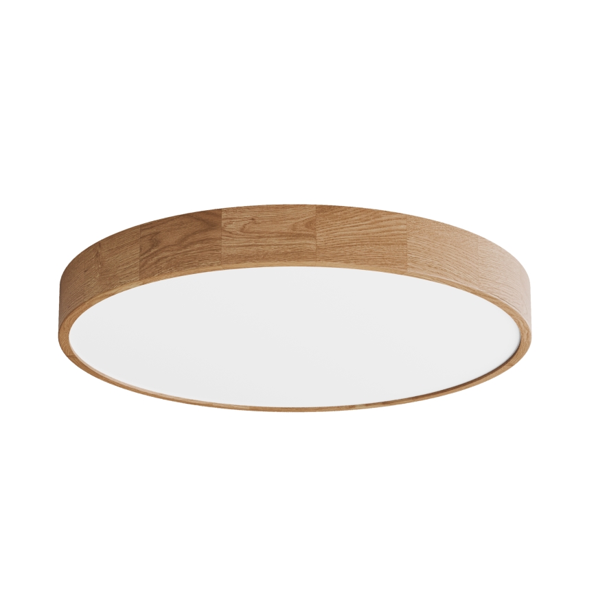 CLEO ceiling light with motion and dusk sensor 6xE27/24W/230V Ø 80 cm oak