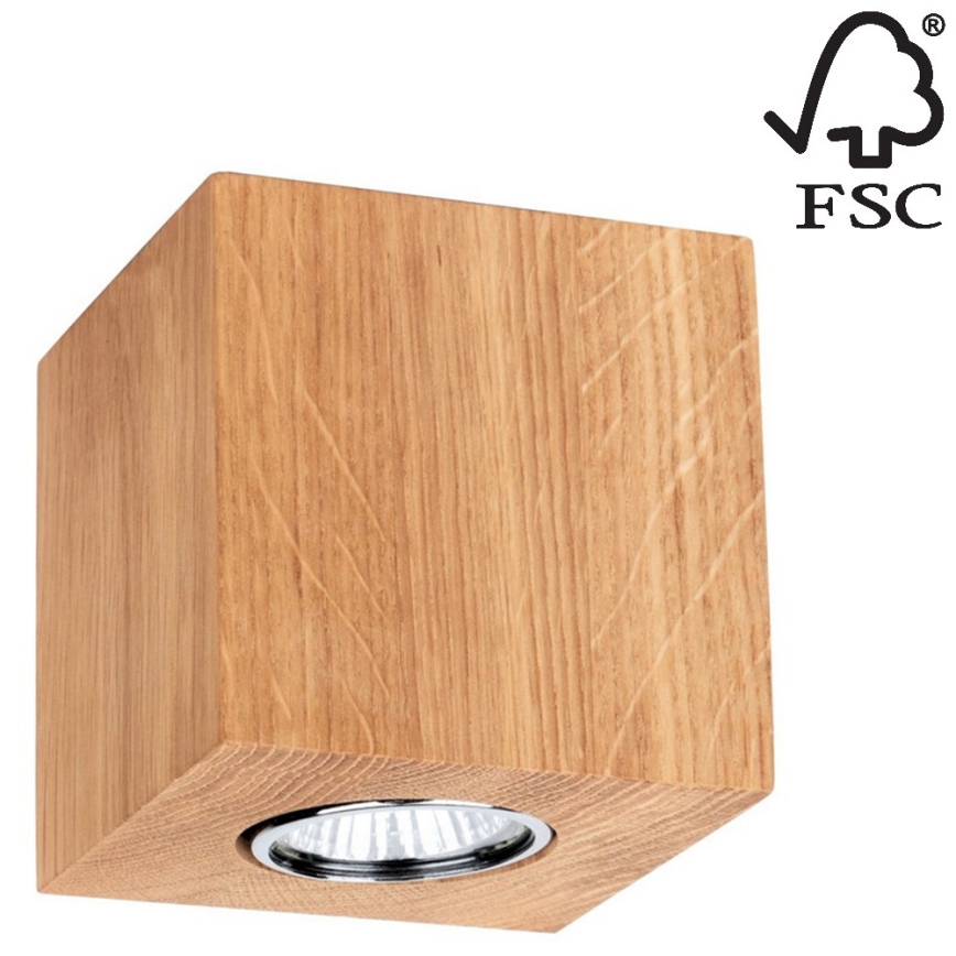 Ceiling light WOODDREAM 1xGU10/6W/230V oak - FSC certified